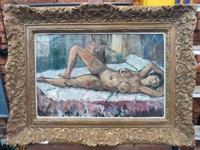 Сергей Петрович Иванов (фр. Serge Ivanoff, Серж Иванов; 1893-1983) - Обнаженная. 1930–1940-е 
Холст 