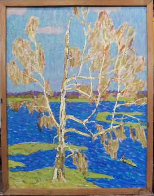 Модоров Николай Николаевич - Березка. Холст, масло. 61х48, 1968 
Подпись и дата внизу справа. 