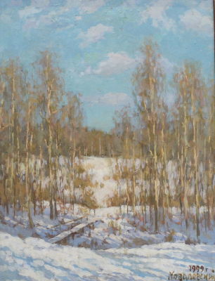 Ковалевский Андрей Николаевич - Зимнее солнце. Холст, масло, 35х45, 1999 г. 
Профессиональный 