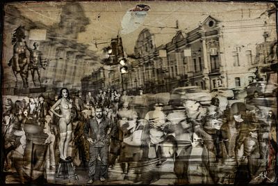 Яша Крайний - Невский движ. Печать, фотоколлаж на пластике, 1+0, 100х150, 2021 Призёр (серебро) 