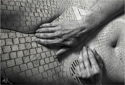 Яша Крайний - Мифы дворцовой площади. Печать, фотоколлаж на пластике, 
54х79,5 
Призёр (серебро) 