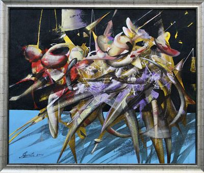 Марк (Апресян Арцрун) - Абстракция N2. Холст, масло, 52х62, 2013 Апресян Арцрун (1981) - художник. 