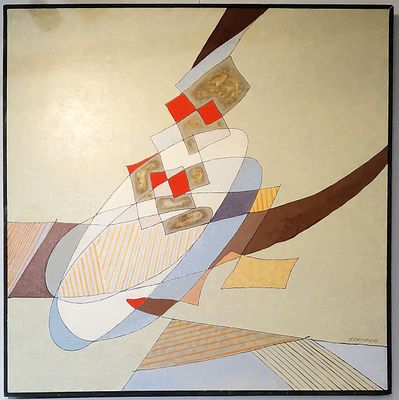 Игорь Снегур - Кокон. Холст, масло, 100х100, Был участником первых выставок абстракционистов в 