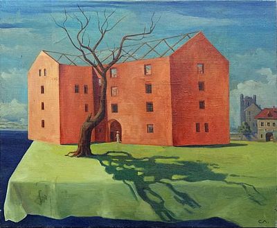 Лосицкий Сергей - тень от дерева. Холст, масло, 60х73, 2009 Художник , архитектор, педагог, родился 