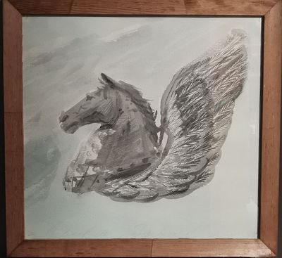 Александр Мареев - Портрет Пегаса. Бумага, акварель, 41х38.5, Живописец, график, автор инсталляций 