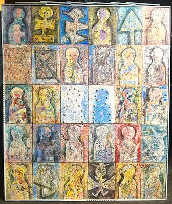 Вячеслав Шмагин - Пространство Я. Холст, масло 120х100, 1994 г. На обороте подпись название и дата. 