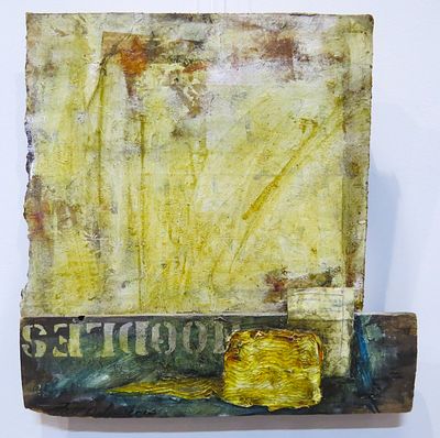 Данелия Кирилл Георгиевич - instant noodle. Оргалит, дерево, смешанная техника, 53х54, 2022 год. 