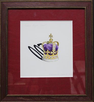 Коновалова-Инфанте Дарья - Корона. Из серии "Тайная жизнь вещей". 2022. Бумага, акварель. 25х25 см. 