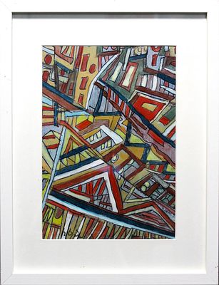 Русудан Хантадзе-Андроникошвили - Супрематическая композиция. Композиция супрематизм Картон, масло 