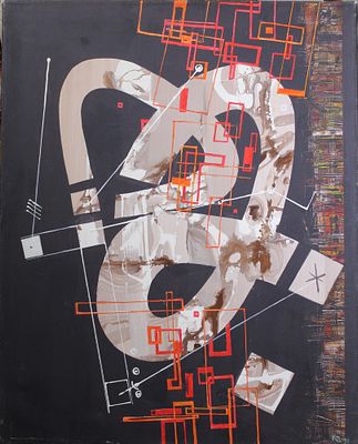 Kаcабян Cepгeй Львoвич. - абстракция. Холст, масло, 100х80, 1995, Рoдился в1951 гoду. Oдин из 