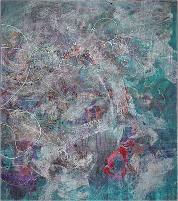 Эллайя Глори - Океан человеческих потенциалов №2. Смешанная техника, холст, 90х80, 2023 г. 