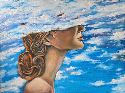 Леонтьева Елена - Облако. холст, масло, 80х60 см 2023 Художник, Москва. Образование: 