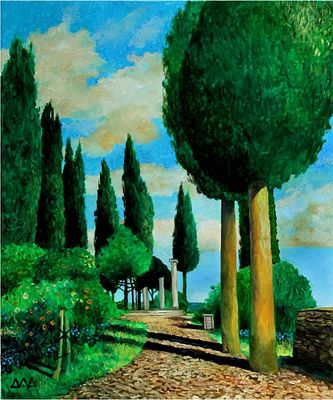 Дмитрий Дроздецкий - Южно-итальянский 
пейзаж. Холст, масло, 40x30, 2013 
Первичное художественное 