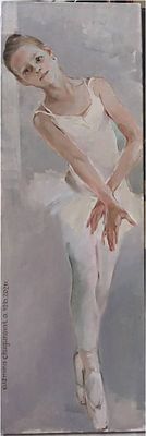 Татьяна Кузьмина-Чугунова - Детский балет. 40 &times;120, х.м., 2021 г. Член Творческого союза художников 