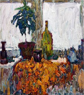 Пётр Петяев - Этюд на подоконнике. х.м. 90х80, 2023 Пётр Петяев, художник-живописец. Член Союза 