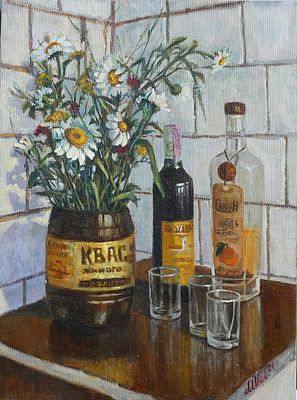 Милена Волобуева. Дачная романтика. . Холст, масло. Багет. 40х33 см. 2023 г. Милена Волобуева 