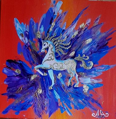 Елена Вилисова. Движение. . 40х40 см. Акрил, холст. 2024 г. 
Вилисова Елена Николаевна, 1965 