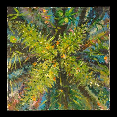 Елена Вилисова. Папоротник. . Холст, акрил. 40х40см. 2022 г. 
Вилисова Елена Николаевна, 1965 