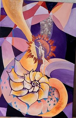 Елена Вилисова. Музыка сфер. Холст, акрил. 60х40 см. 2023 г. 
Вилисова Елена Николаевна, 1965 