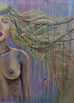 Кашурина Наталья - Тайные фантазии. Холст, акрил, 70х50, 2024 
Родилась и выросла в маленьком 