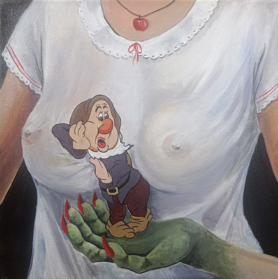 Кашурина Наталья - Белоснежка. Холст, акрил, 30х40, 2024 
Родилась и выросла в маленьком живописном 