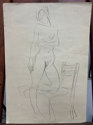 Пакулин Вячеслав Владимирович - Обнаженная (7). Эскиз, бумага, карандаш, 43х30, 
Российский 