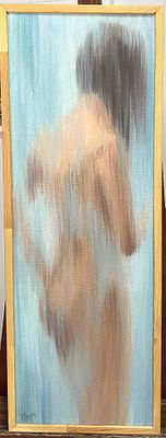 Ольга Поликарпова - Из цикла "Отражение" (1). Холст, масло, 100х35, Окончила &laquo;Строгановку&raquo; в 1990 