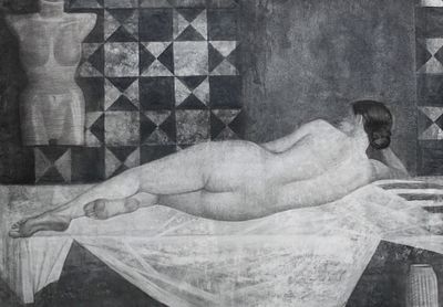 Колдаева Виктория - Обнаженная. Бумага, карандаш, 70х100, 2022Закончила МГАХИ им. Сурикова при РАХ 