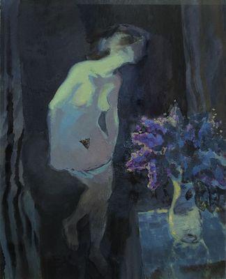 Поликарпов Сергей - Романтический вечер. Холст, масло, 90х70, С 2003 года он активно участвует в 