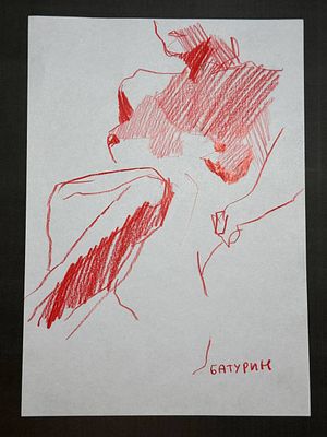 Александр Батурин - Обнаженная (7). Бумага, карандаш, 30х21 
Родился 15 ноября 1974 года в г. 