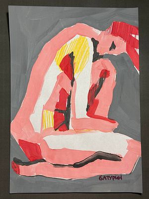 Александр Батурин - Обнаженная (8). Бумага, гуашь, карандаш, 30х21 
Родился 15 ноября 1974 года в 