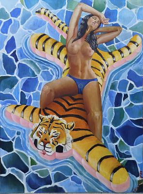 Алексей Сергеев - Похищение Европы. Оргалит, масло, 108х80