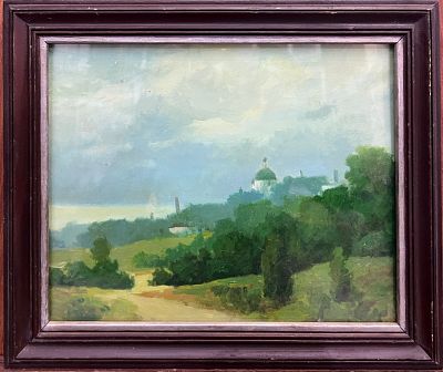 Гаврилов Александр - Перед дождем. Фанера, акрил, 24х30 Александр Михайлович Гаврилов — график 