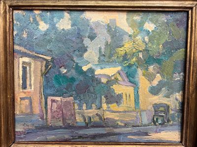 Гаврилов Александр - Летний городской пейзаж. Картон, масло, 24х30 Александр Михайлович Гаврилов — 