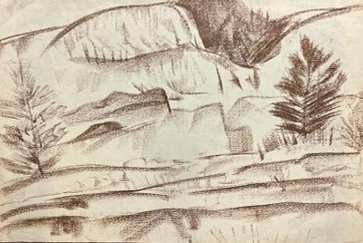 Иванов Сергей - Пейзаж. Бумага, пастель, 32х48 Иванов Сергей Иванович (1922, Москва). Заслуженный 