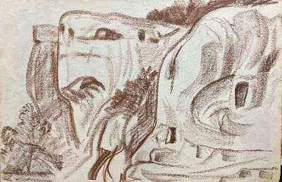 Иванов Сергей - Пейзаж. Бумага, пастель, 32х48 Иванов Сергей Иванович (1922, Москва). Заслуженный 