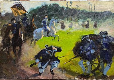 Пархоменко Авенир - Реконструкция. Холст, масло, 37х54, 1976г.Пархоменко Авенир Иванович (1921 