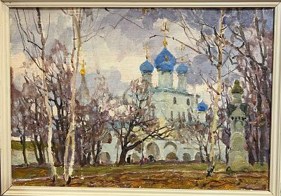 Долгашев Константин - Пейзаж с церковью. Холст, масло, 35х50 Родился г.Бузулук Оренбургской 