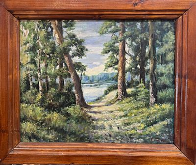 Н/х - Пейзаж. Доска, масло, 40х49