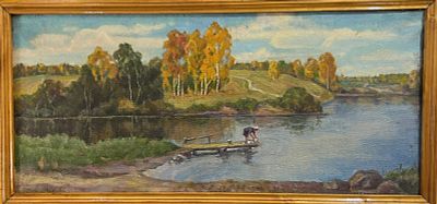 Токарев Н.С. - Осень. Холст, масло, 45х94, 1993г.