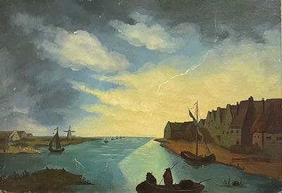 Н/х - Гроза. Картон, масло, 45х64