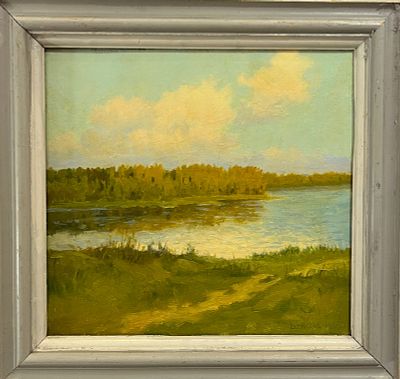 Киселев Виктор Васильевич - Пейзаж. Картон, масло, 36х38 
Родился 12 июля 1907 года в деревне 