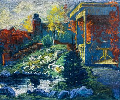 Росинский Юрий - Пейзаж. Картон, пастель, 30х35