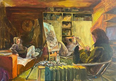 Владислава Гольцева. Рисование. . Холст, масло, не оформлена. 140 х 100 см. 2024 г. 
Владислава 