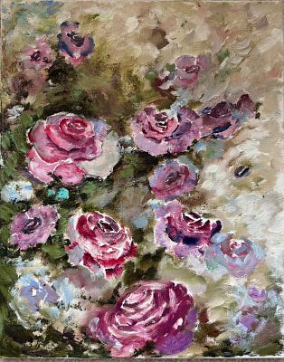 Виктория Корзун. Сентябрьские цветы. Холст, масло. 40 х 50см. 2015 г. 
Виктория Корзун родилась 