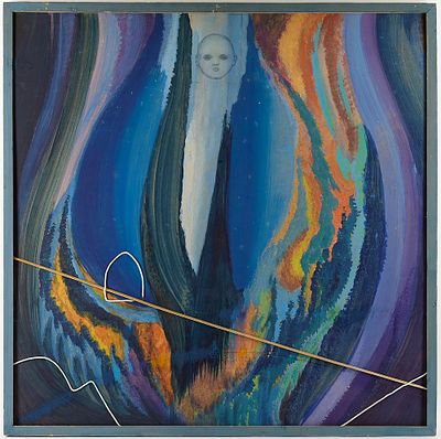 Бомштейн Александр - Композиция. Холст, масло, 100х100В 1954 году закончил Московское 