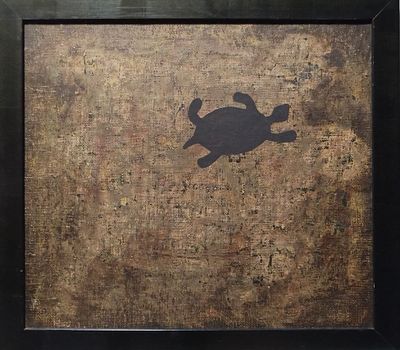 Годовальников Андрей - Черепашки. Оргалит, масло, 40х35, 2002г.