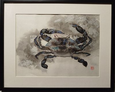 Елена Лопацинская - Водный мир. Рисовая бумага, акварель, японские краски Гансай, 39х29, Высшеее 