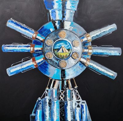 Виноградская Анастасия - Из будущего в прошлое. 100х100, холст, масло, 2025г.Родилась 28 января 