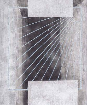 Власова Лена - из серии &laquo;Мерцание&raquo; #1. Холст, акрил, уголь, аэрозольная краска, графит147 х 122 см 